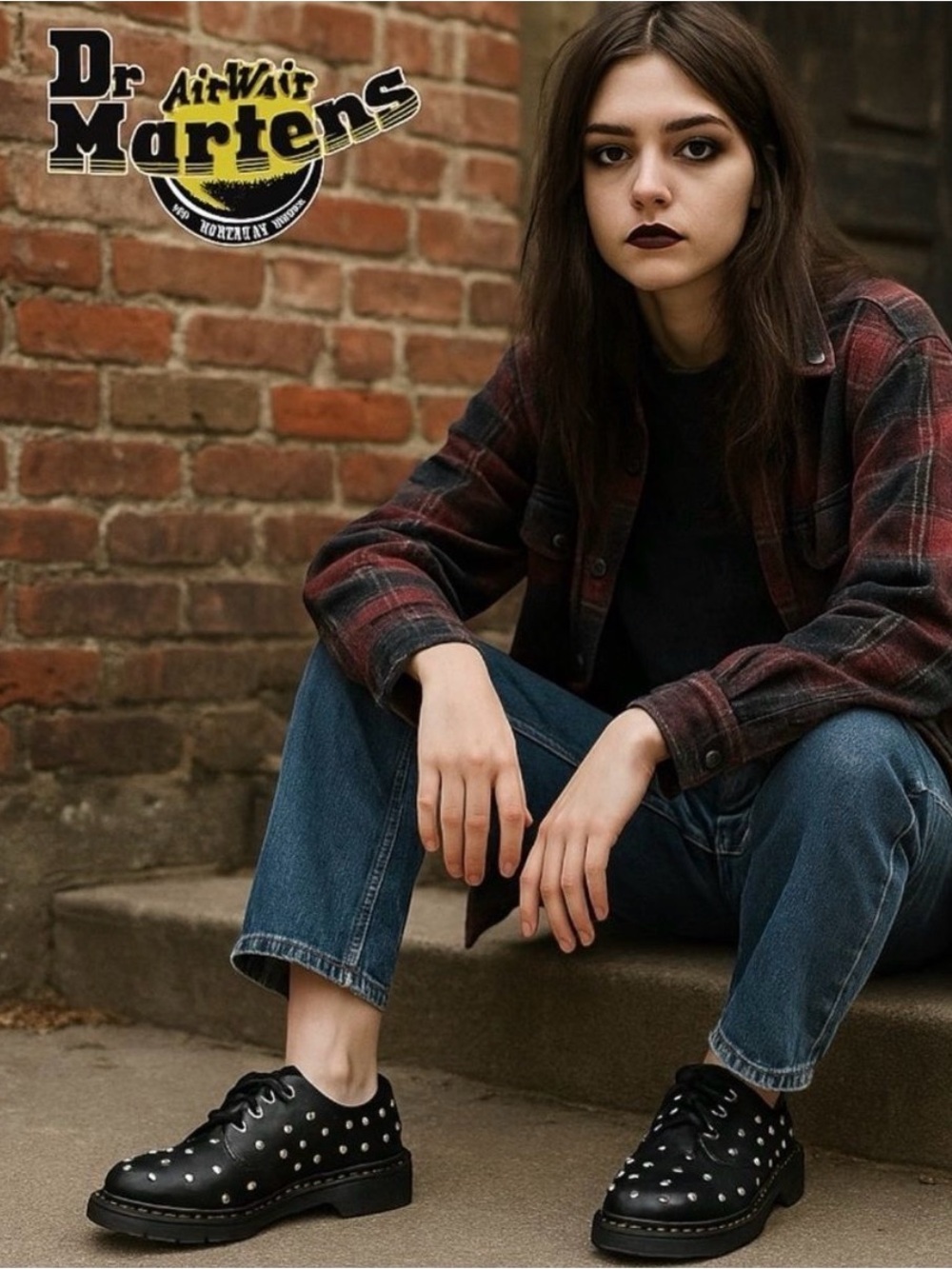 NWT Dr. Martens Studded Leather Derby 1461 Oxford Shoes